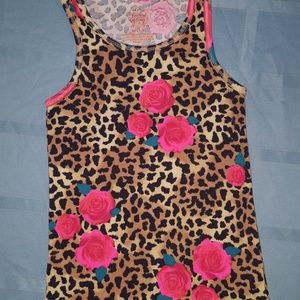 ✔5 for $13 cheetah/rose tank top